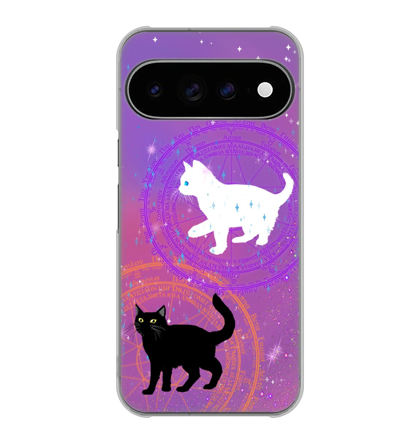 Google Pixel 11 Pro XL 高画質仕上げ 背面印刷 ハードケース魔法陣猫