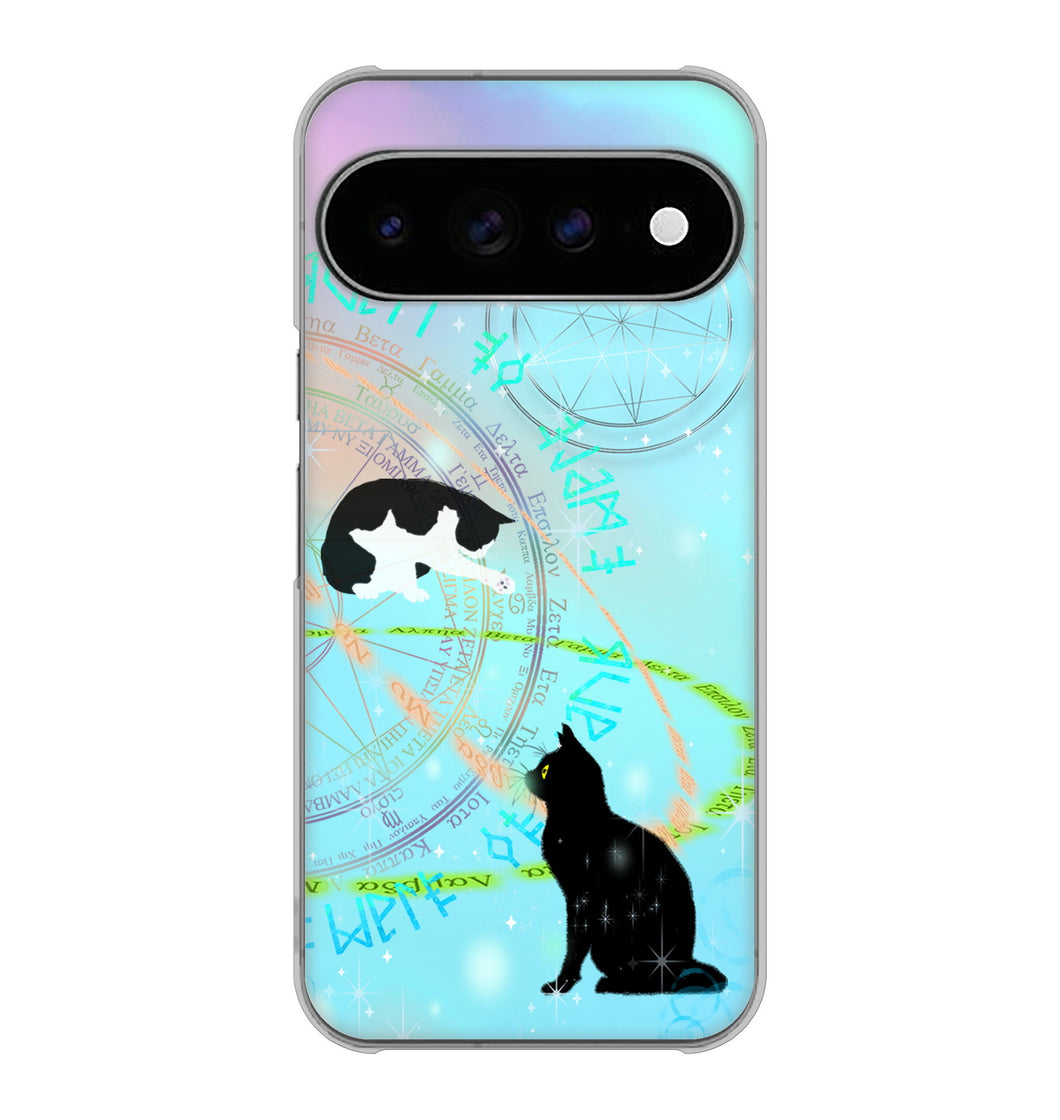 Google Pixel 11 Pro XL 高画質仕上げ 背面印刷 ハードケース魔法陣猫
