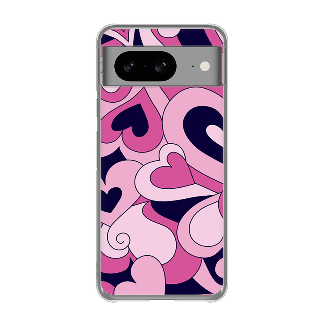 Google Pixel 8 高画質仕上げ 背面印刷 ハードケースプリティハート