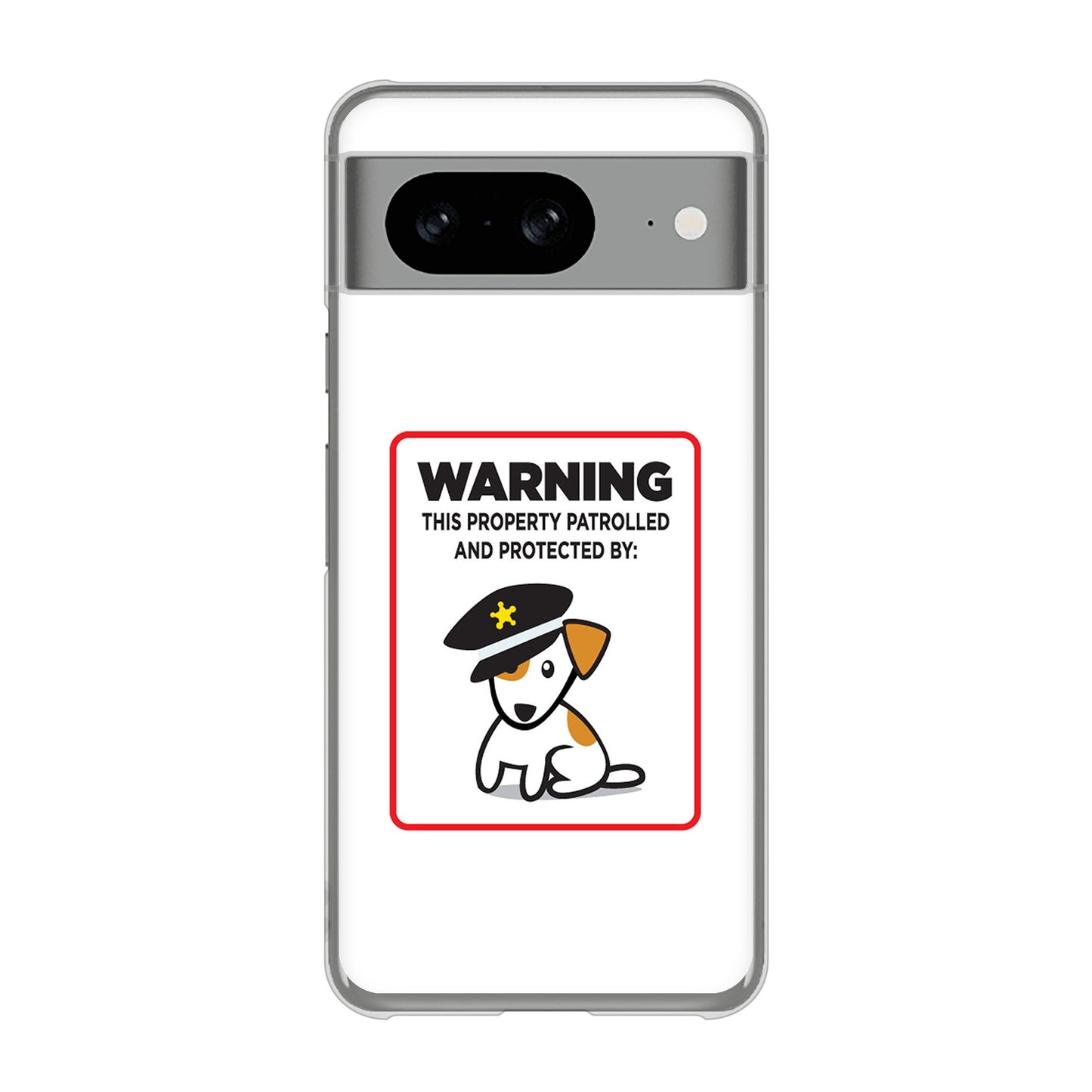 Google Pixel 8 374 猛犬注意 ハードケース 背面印刷