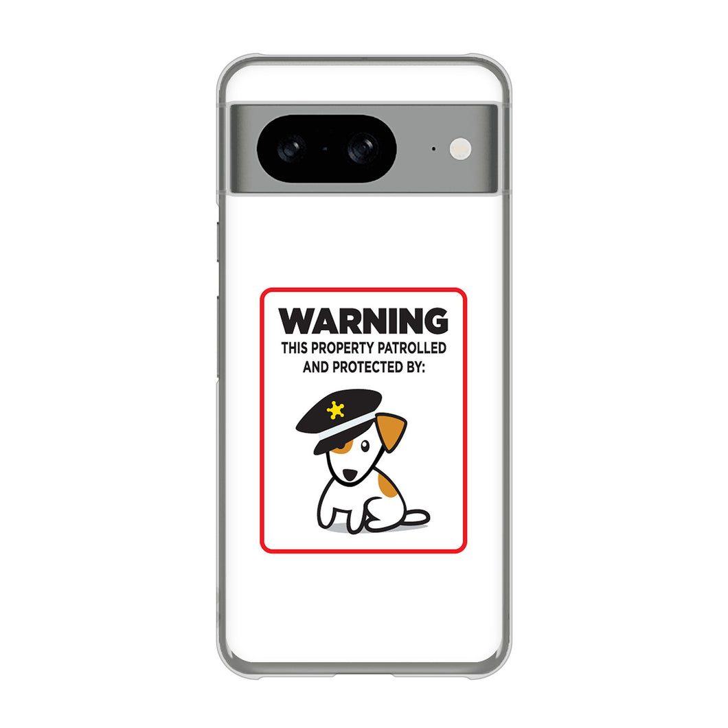 Google Pixel 8 374 猛犬注意 ハードケース 背面印刷