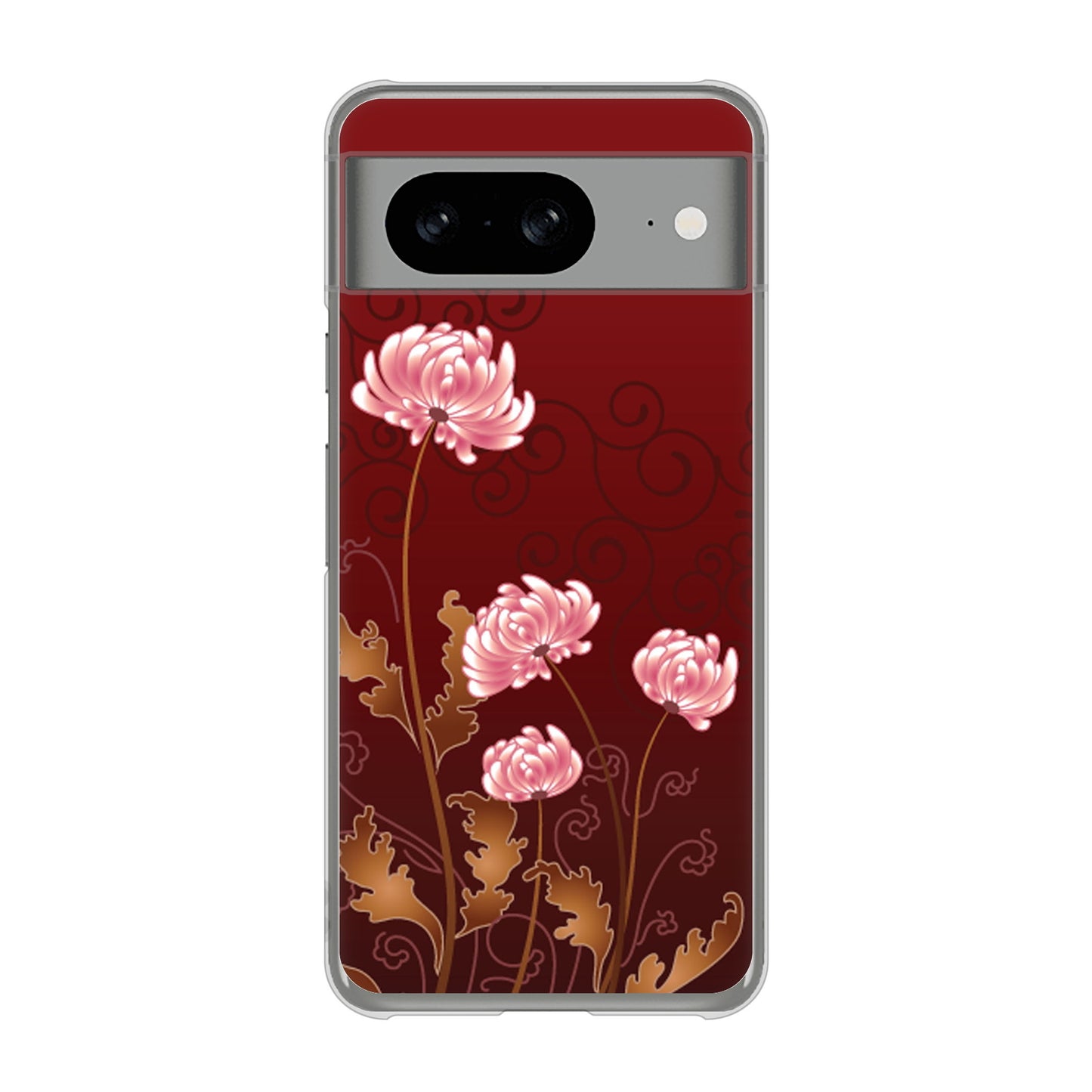 Google Pixel 8 375 優美な菊 ハードケース 背面印刷