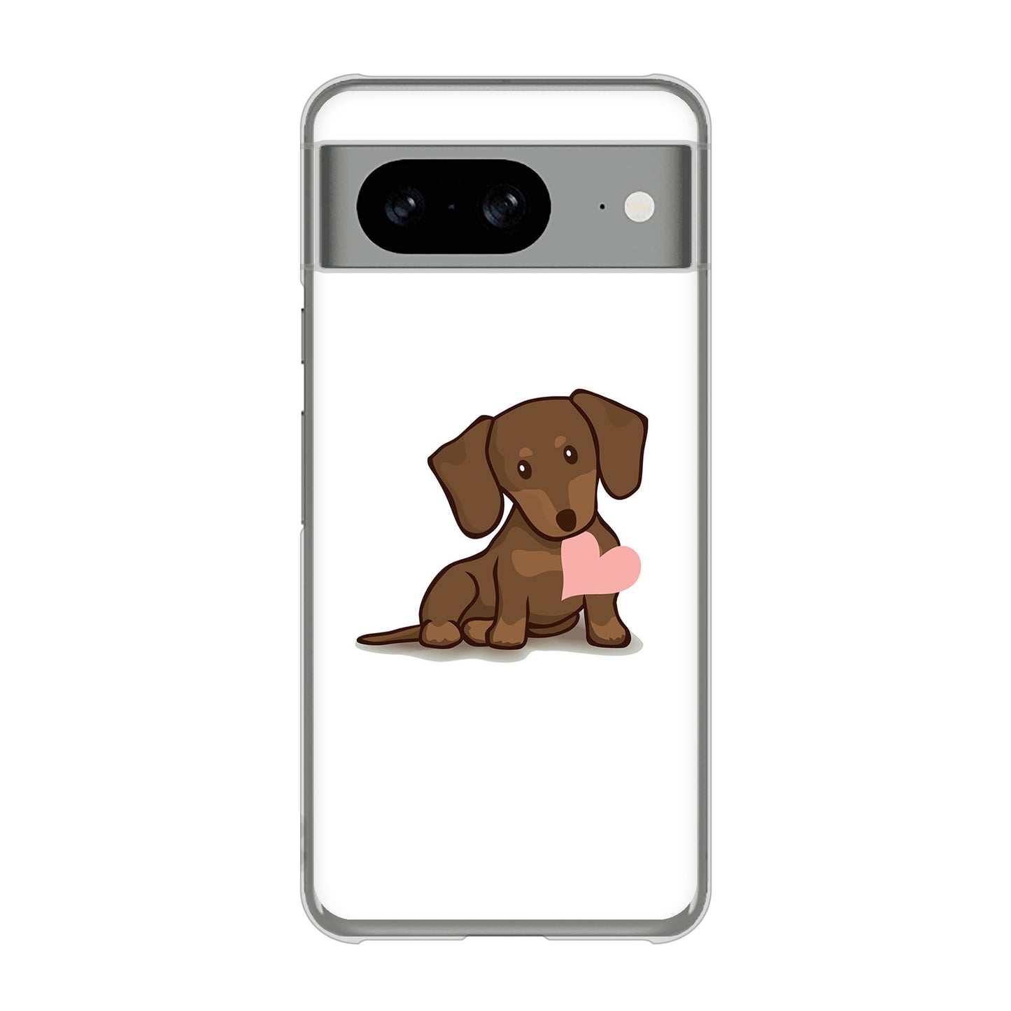 Google Pixel 8 高画質仕上げ 背面印刷 ハードケース 【394 I love ダックス】