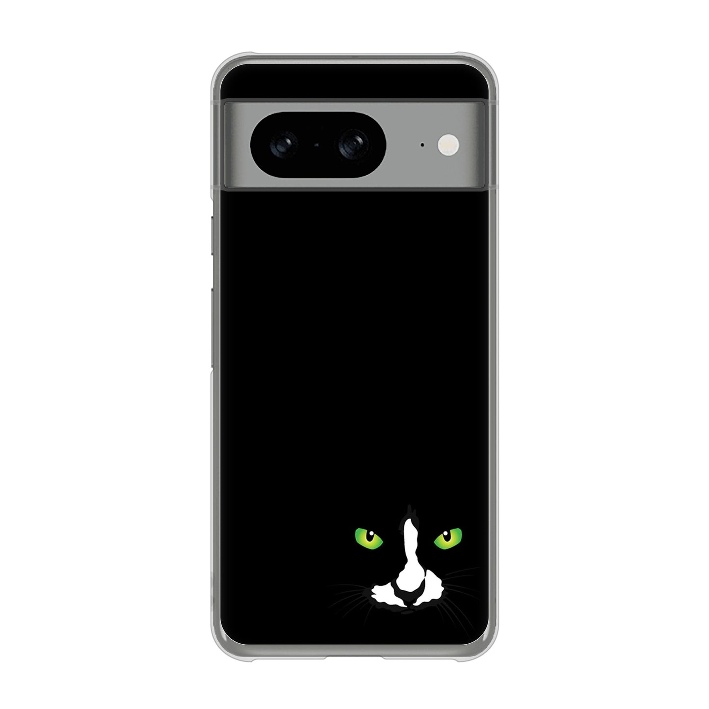 Google Pixel 8 398 黒ネコ ハードケース 背面印刷