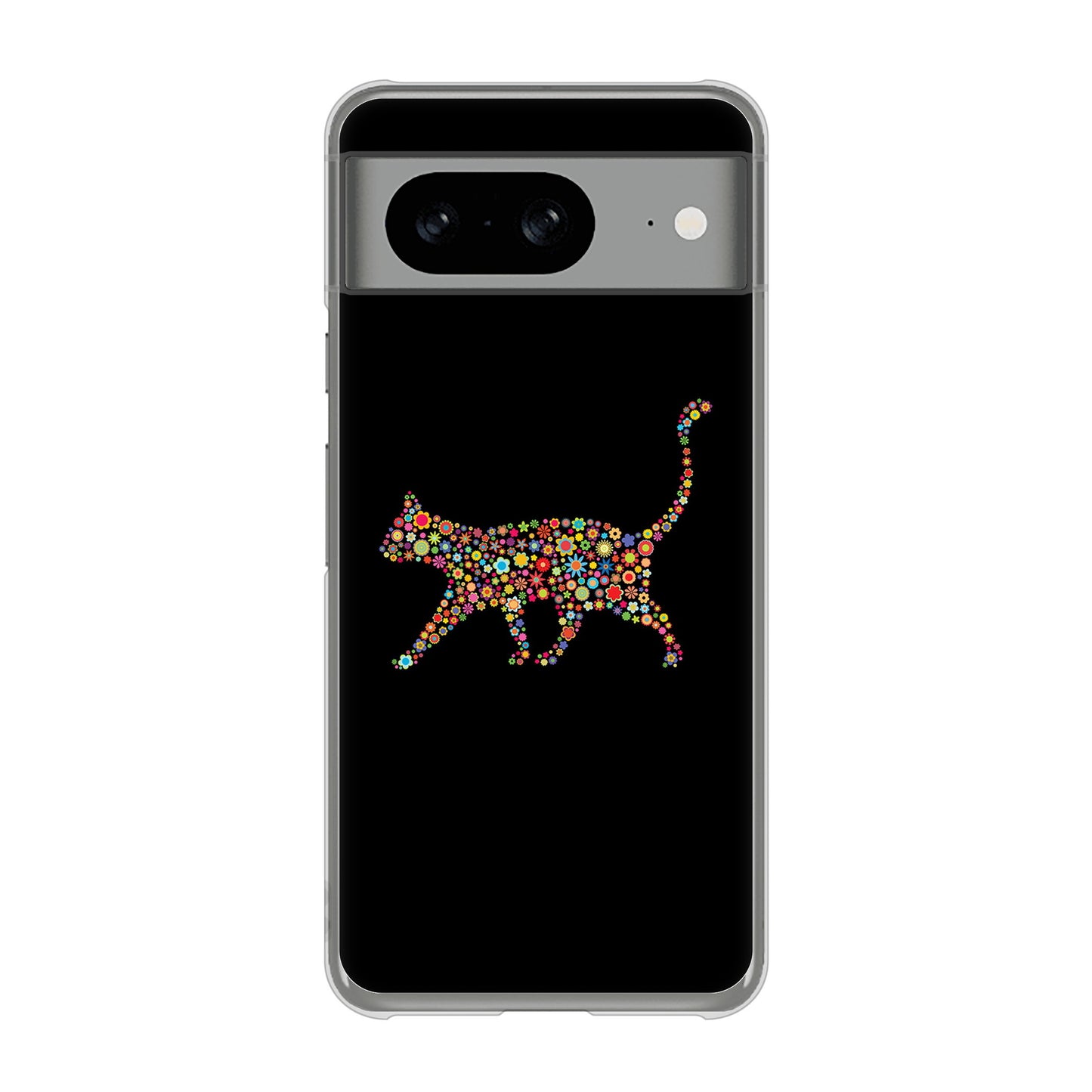 Google Pixel 8 高画質仕上げ 背面印刷 ハードケース 【406 カラフルキャット】
