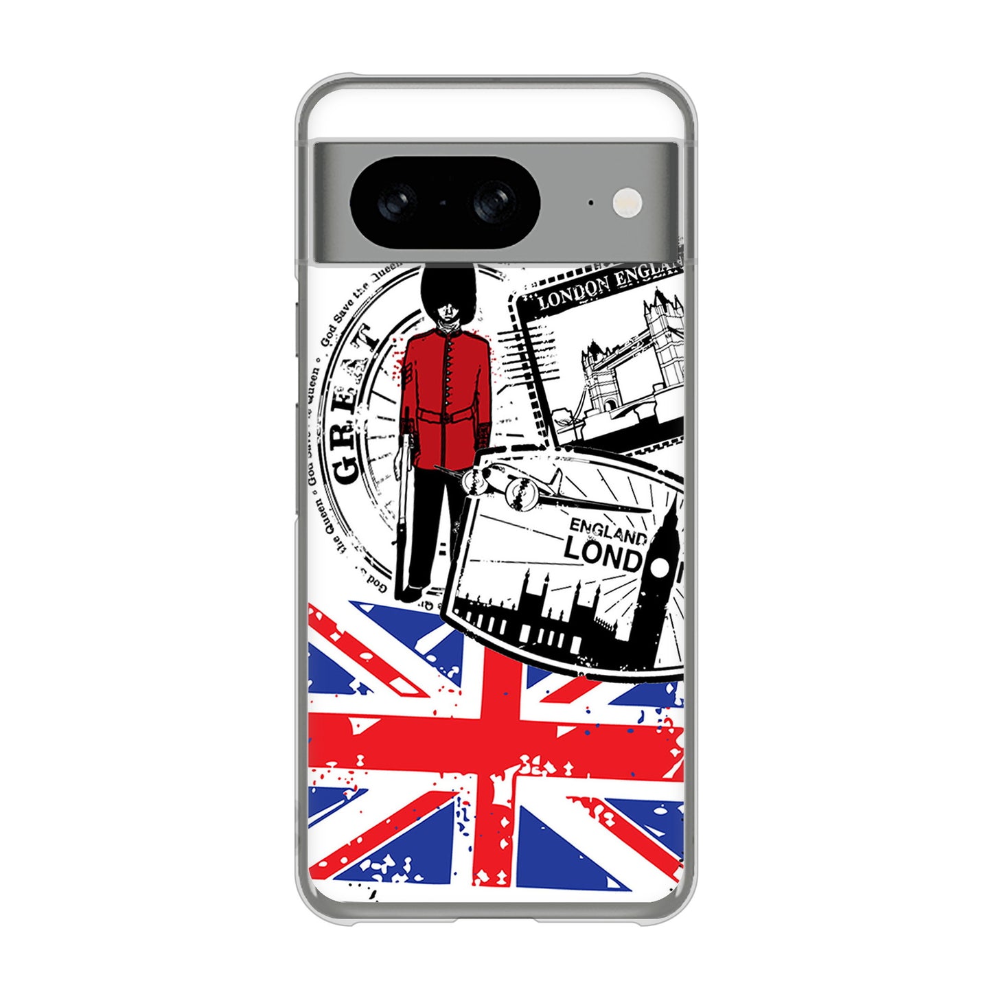 Google Pixel 8 高画質仕上げ 背面印刷 ハードケースイギリスの風景