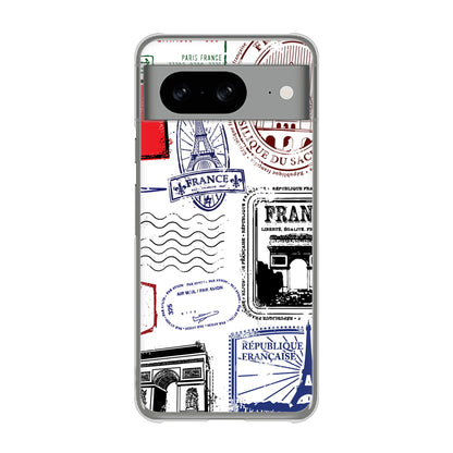 Google Pixel 8 高画質仕上げ 背面印刷 ハードケースLOVE フランス