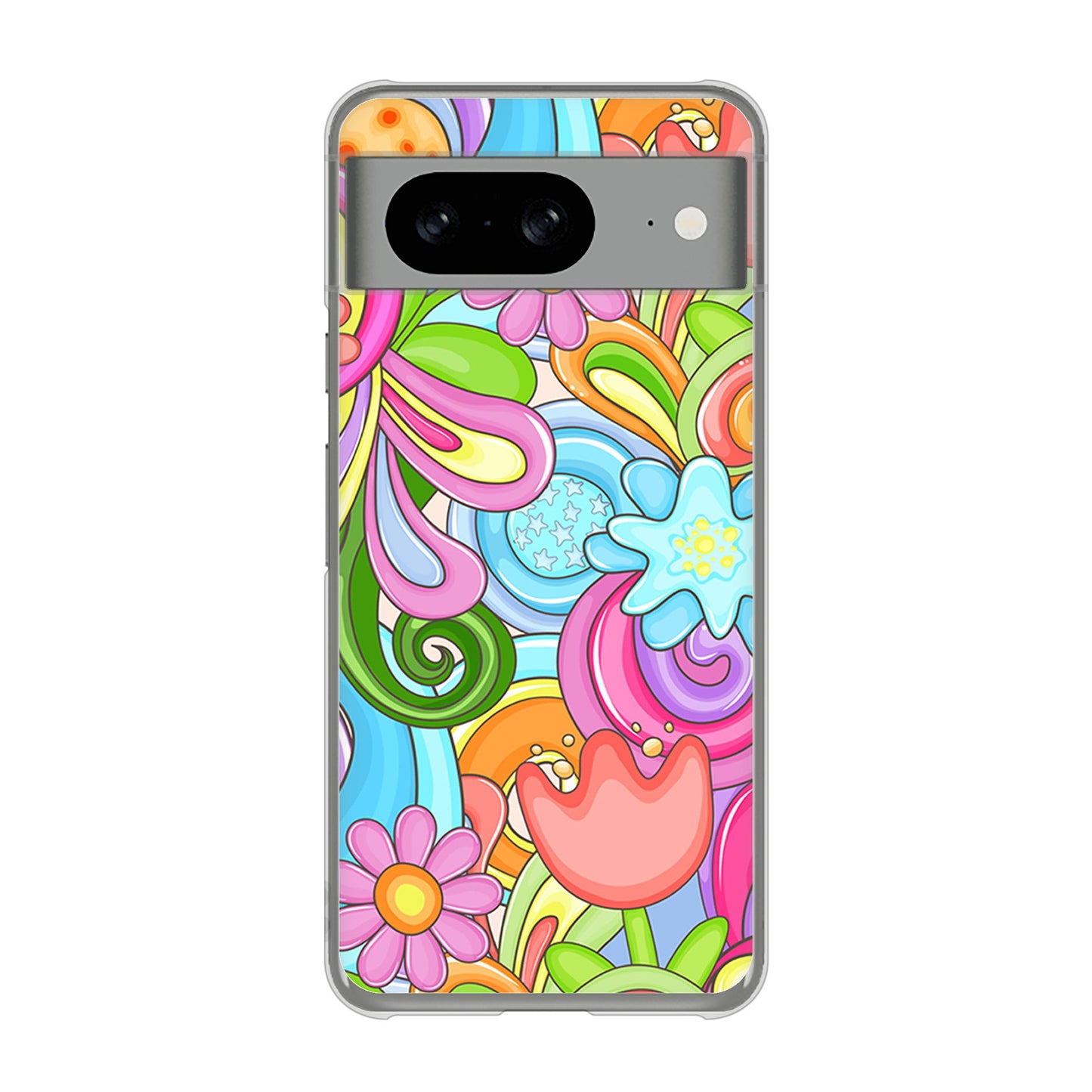 Google Pixel 8 713 ミラクルフラワー ハードケース 背面印刷