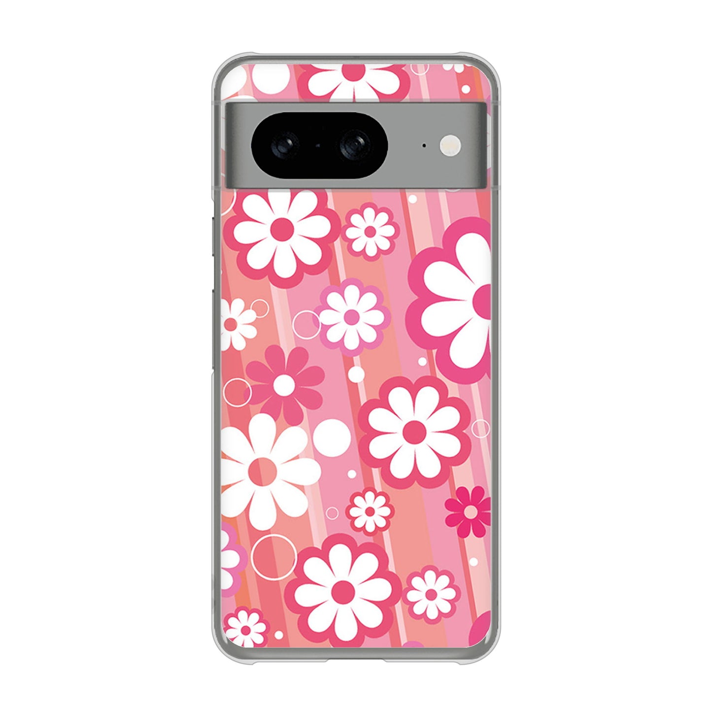 Google Pixel 8 751 マーガレット（ピンク系） ハードケース 背面印刷