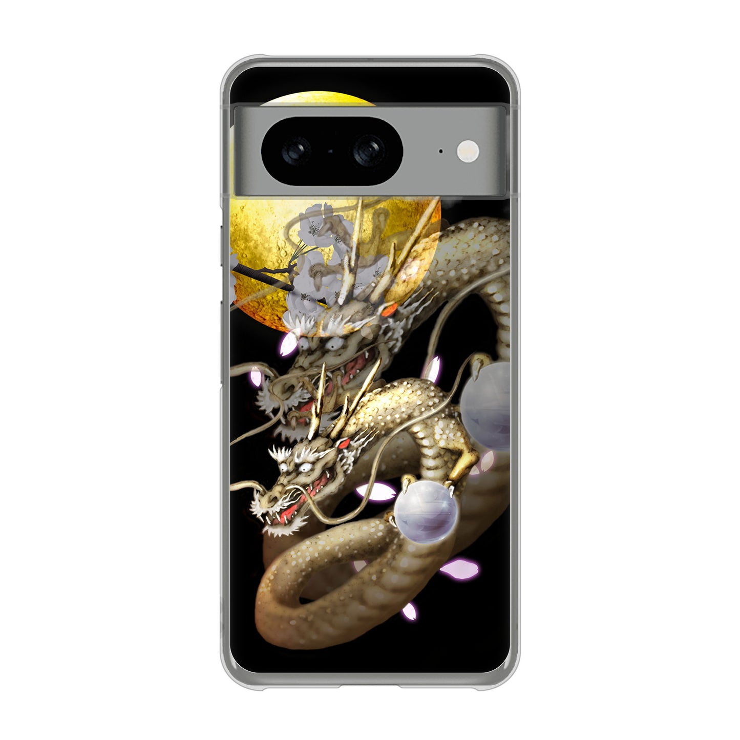 Google Pixel 8 高画質仕上げ 背面印刷 ハードケース龍