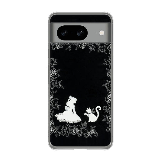 Google Pixel 8 高画質仕上げ 背面印刷 ハードケースお姫様とネコ