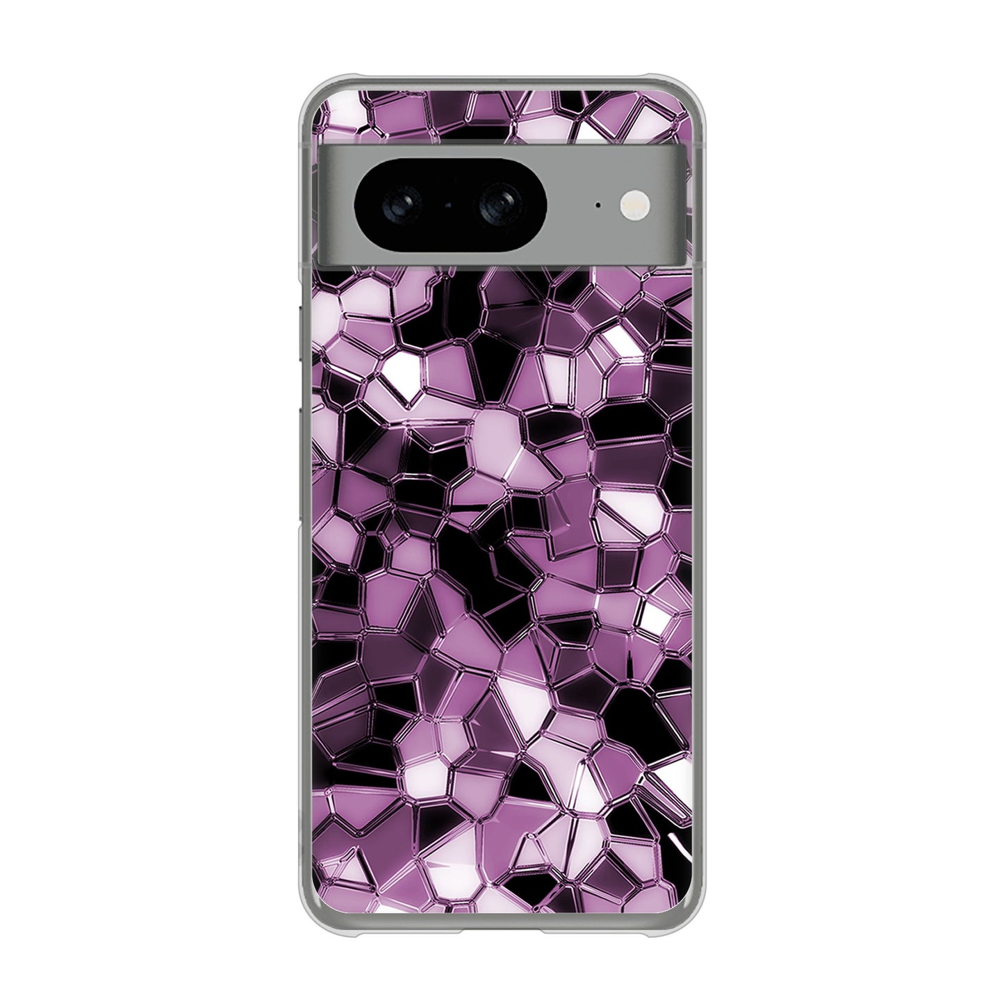 Google Pixel 8 高画質仕上げ 背面印刷 ハードケース 【EK837 テクニカルミラーパープル】