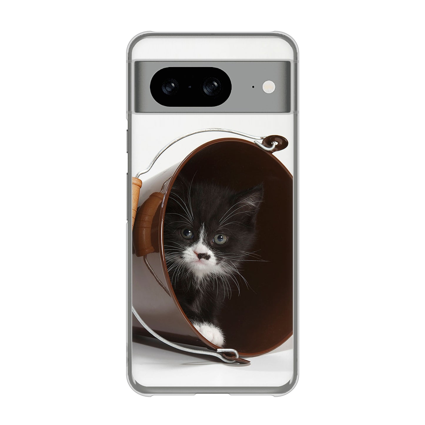 Google Pixel 8 VA800 ネコとバケツ ハードケース 背面印刷