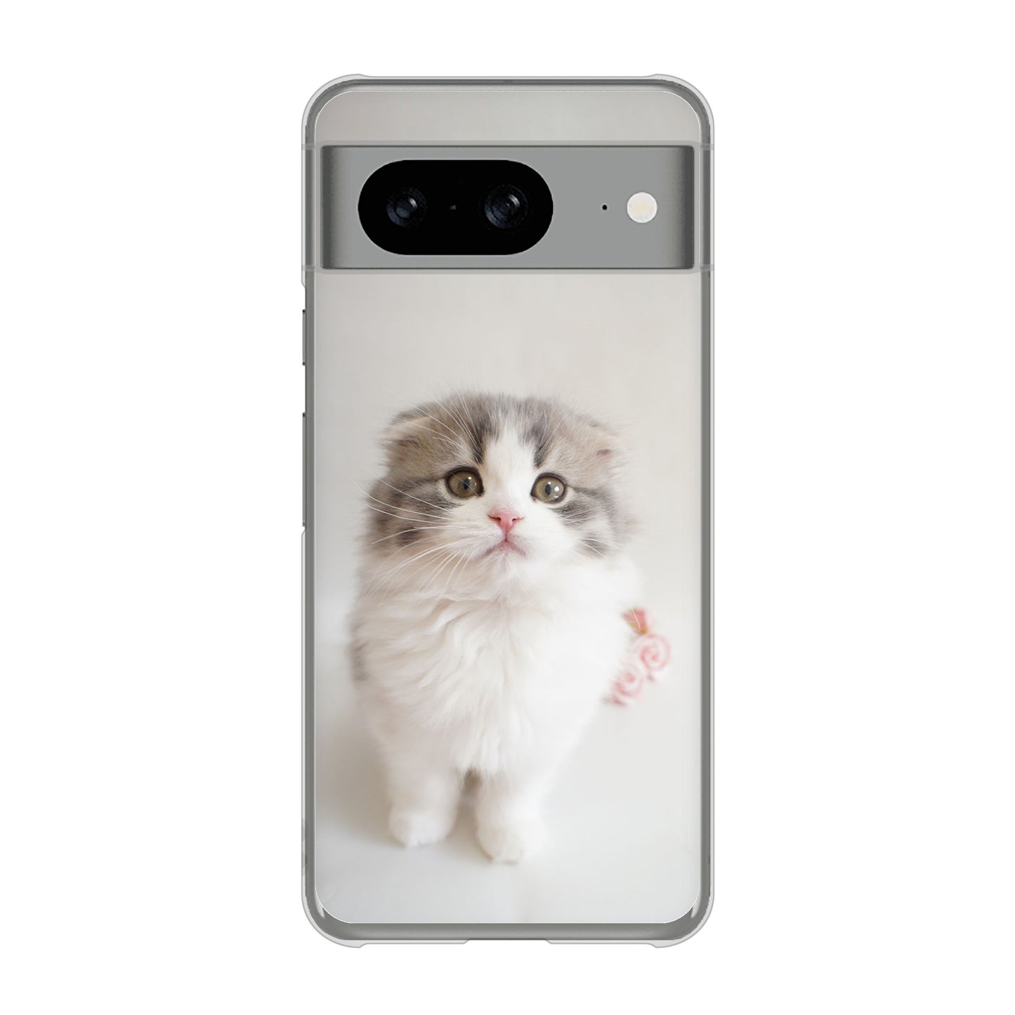 Google Pixel 8 VA803 まっていますネコ ハードケース 背面印刷