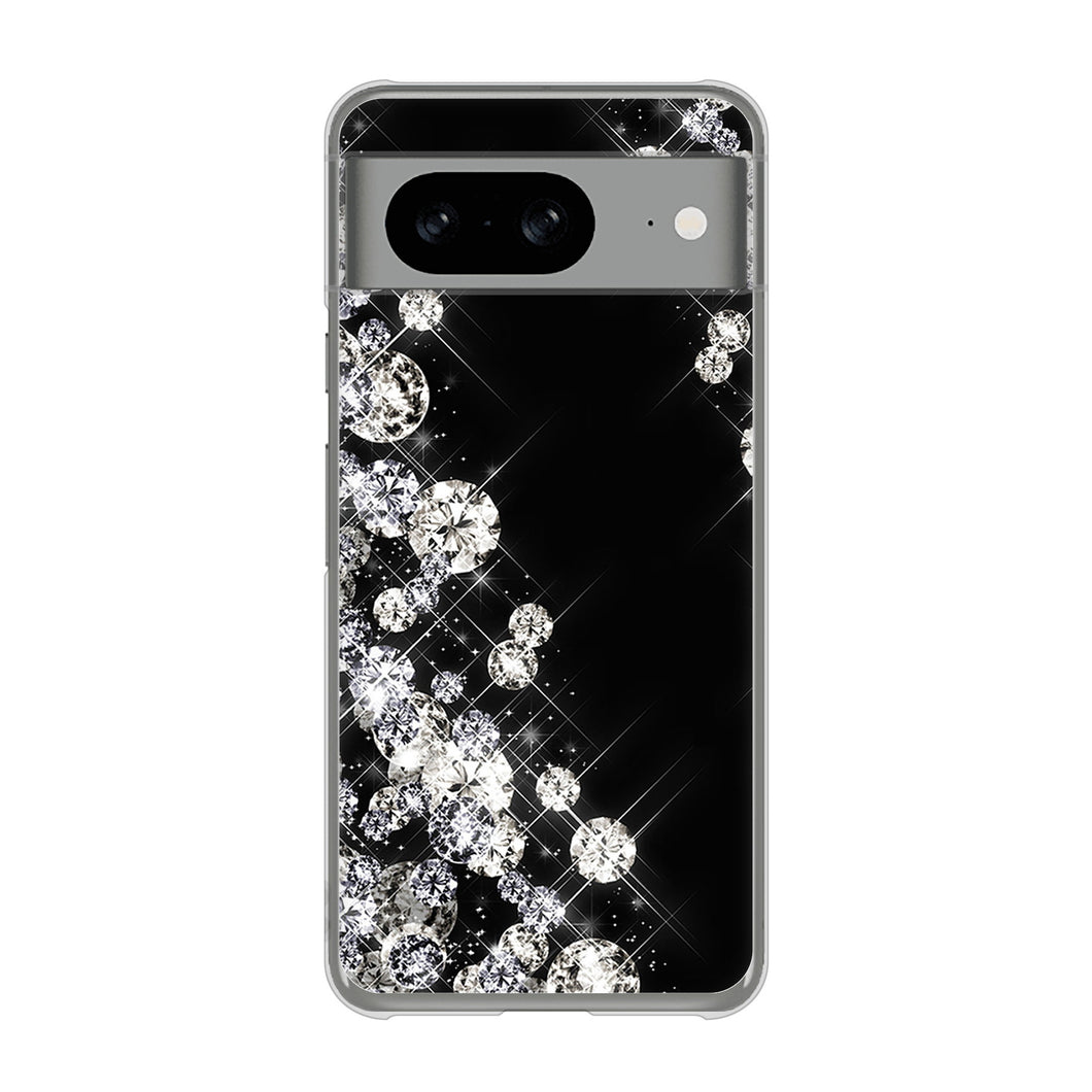 Google Pixel 8 VA871 ダイヤモンドフレーム ハードケース 背面印刷