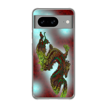 Google Pixel 8 高画質仕上げ 背面印刷 ハードケース赤竜