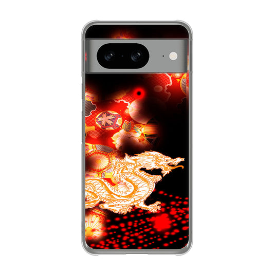 Google Pixel 8 高画質仕上げ 背面印刷 ハードケース赤竜