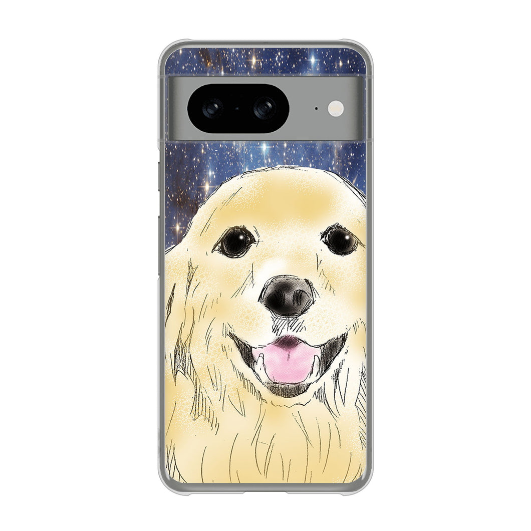 Google Pixel 8 高画質仕上げ 背面印刷 ハードケースゴールデンレトリバー