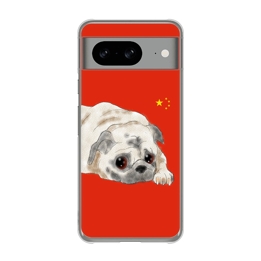 Google Pixel 8 高画質仕上げ 背面印刷 ハードケースパグ