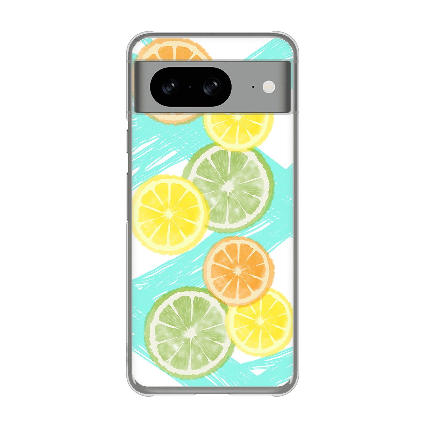 Google Pixel 8 YJ183 オレンジライム ハードケース 背面印刷