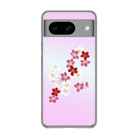 Google Pixel 8 高画質仕上げ 背面印刷 ハードケース和花柄