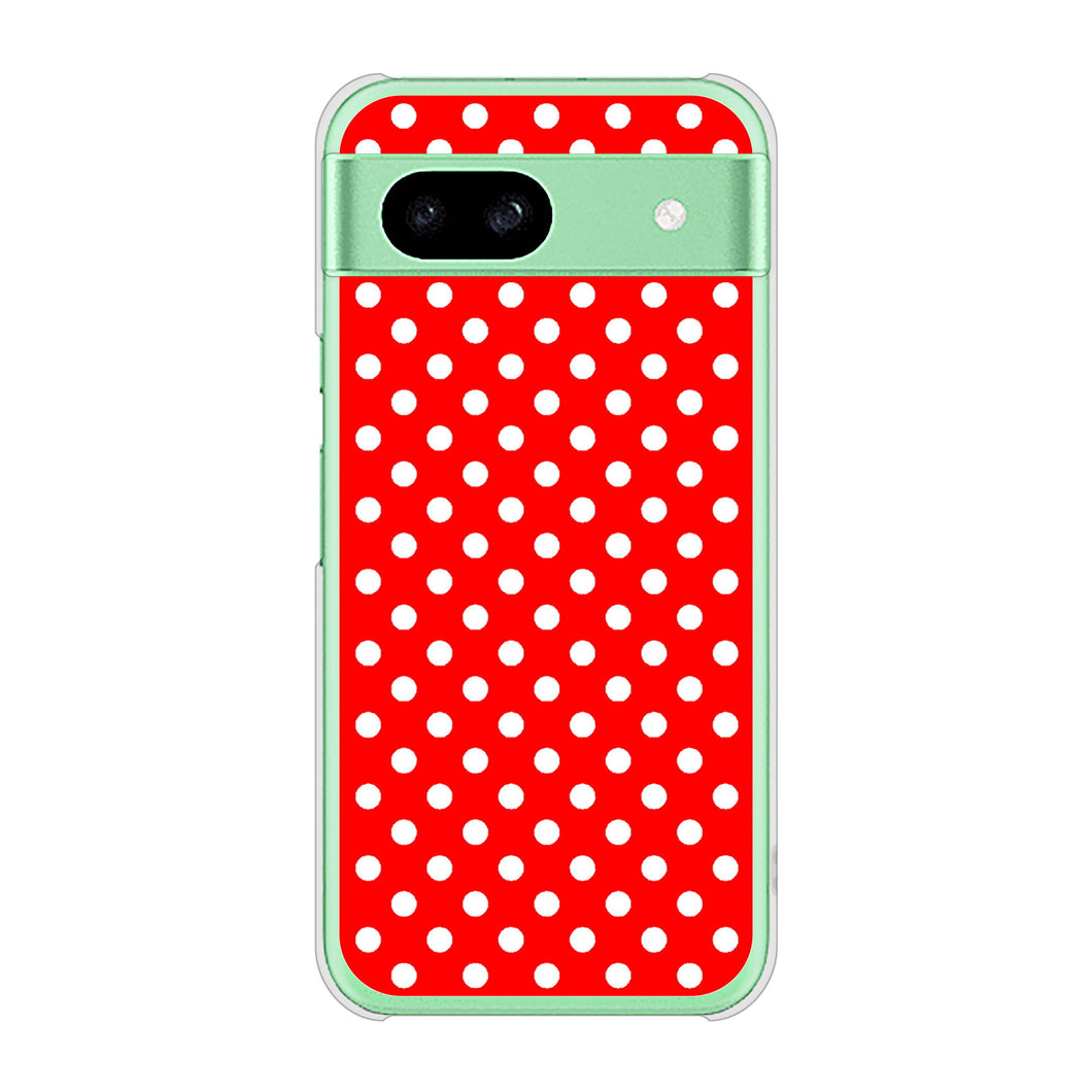 Google Pixel 8a 高画質仕上げ 背面印刷 ハードケースシンプル柄（水玉）