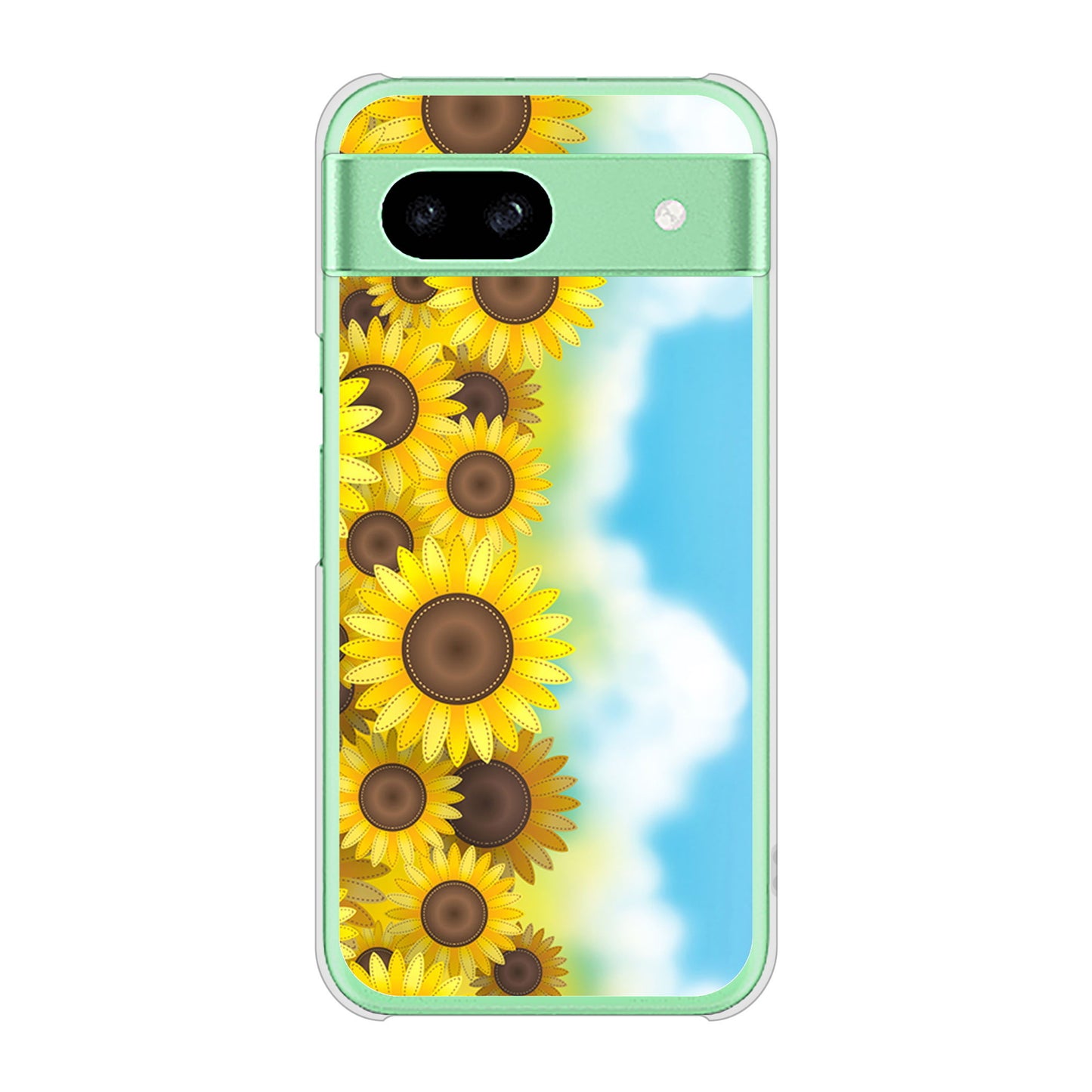 Google Pixel 8a 高画質仕上げ 背面印刷 ハードケース 【148 ひまわり畑】