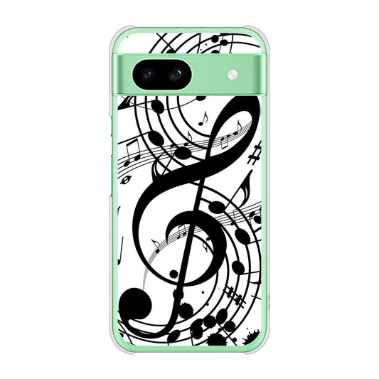 Google Pixel 8a 高画質仕上げ 背面印刷 ハードケース音符