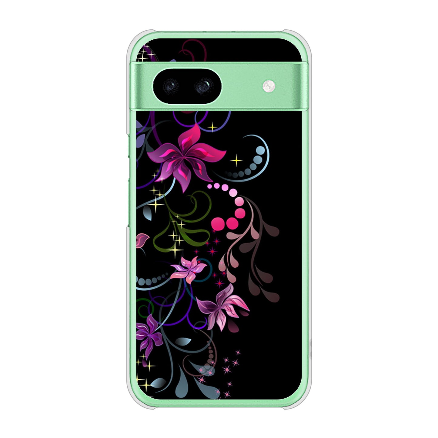 Google Pixel 8a 高画質仕上げ 背面印刷 ハードケース 【263 闇に浮かぶ華】