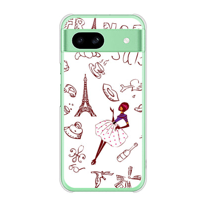Google Pixel 8a 高画質仕上げ 背面印刷 ハードケースLOVE フランス