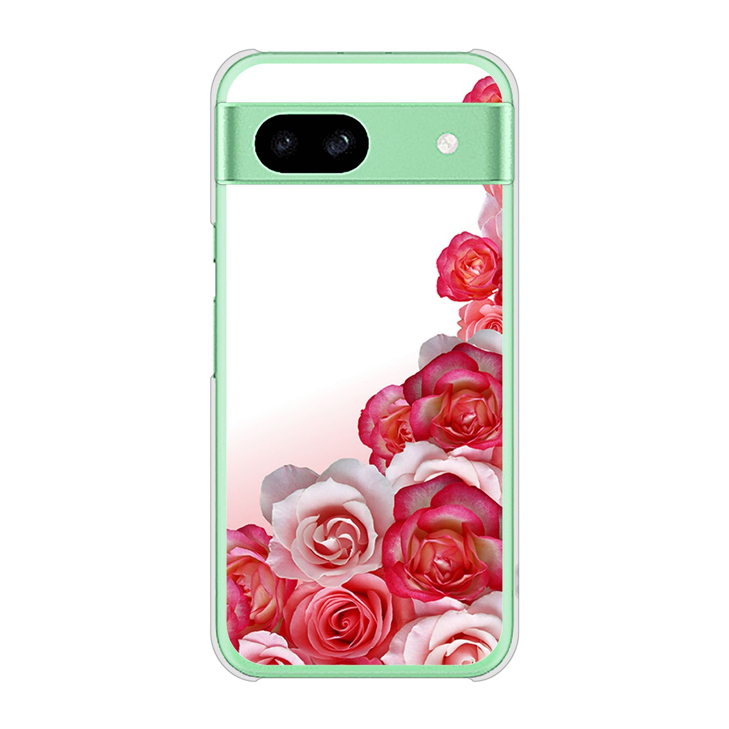 Google Pixel 8a 高画質仕上げ 背面印刷 ハードケースロマンチックなバラ