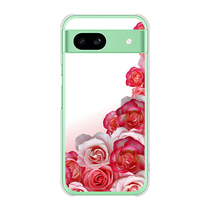 Google Pixel 8a 高画質仕上げ 背面印刷 ハードケースロマンチックなバラ