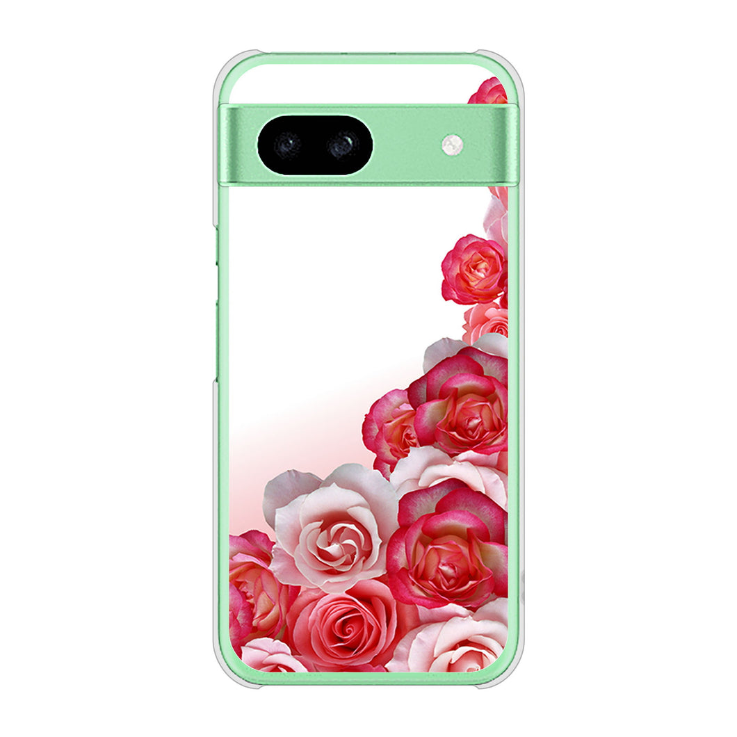 Google Pixel 8a 高画質仕上げ 背面印刷 ハードケースロマンチックなバラ