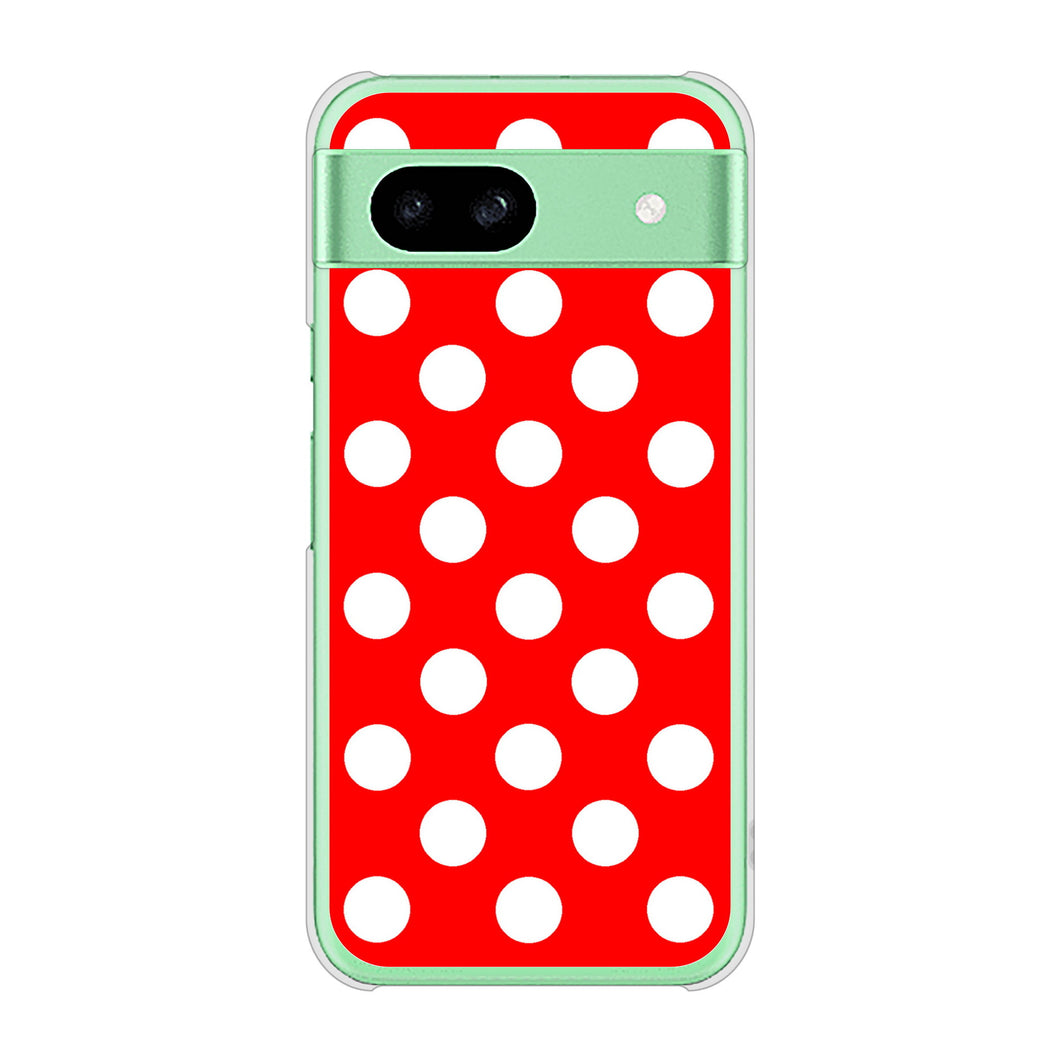 Google Pixel 8a 高画質仕上げ 背面印刷 ハードケースシンプル柄（水玉）