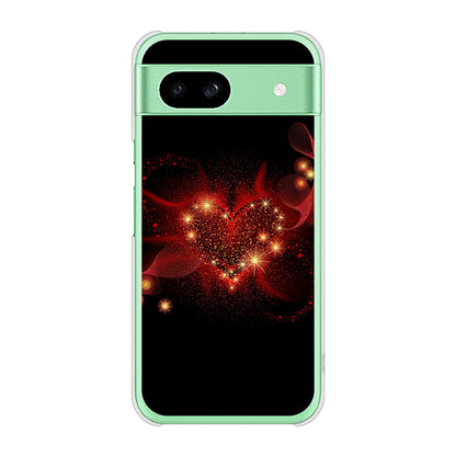 Google Pixel 8a 高画質仕上げ 背面印刷 ハードケースきらめきハート