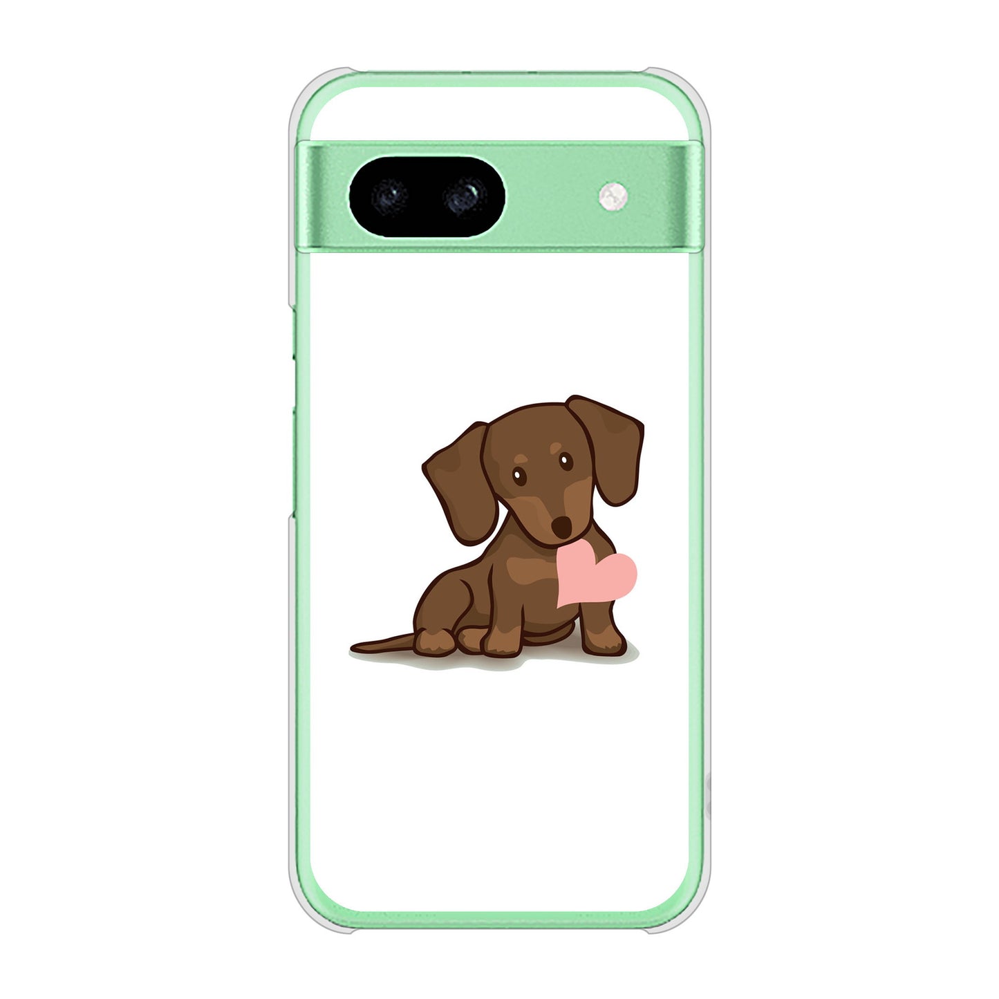 Google Pixel 8a 高画質仕上げ 背面印刷 ハードケース 【394 I love ダックス】
