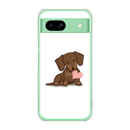 Google Pixel 8a 高画質仕上げ 背面印刷 ハードケース 【394 I love ダックス】