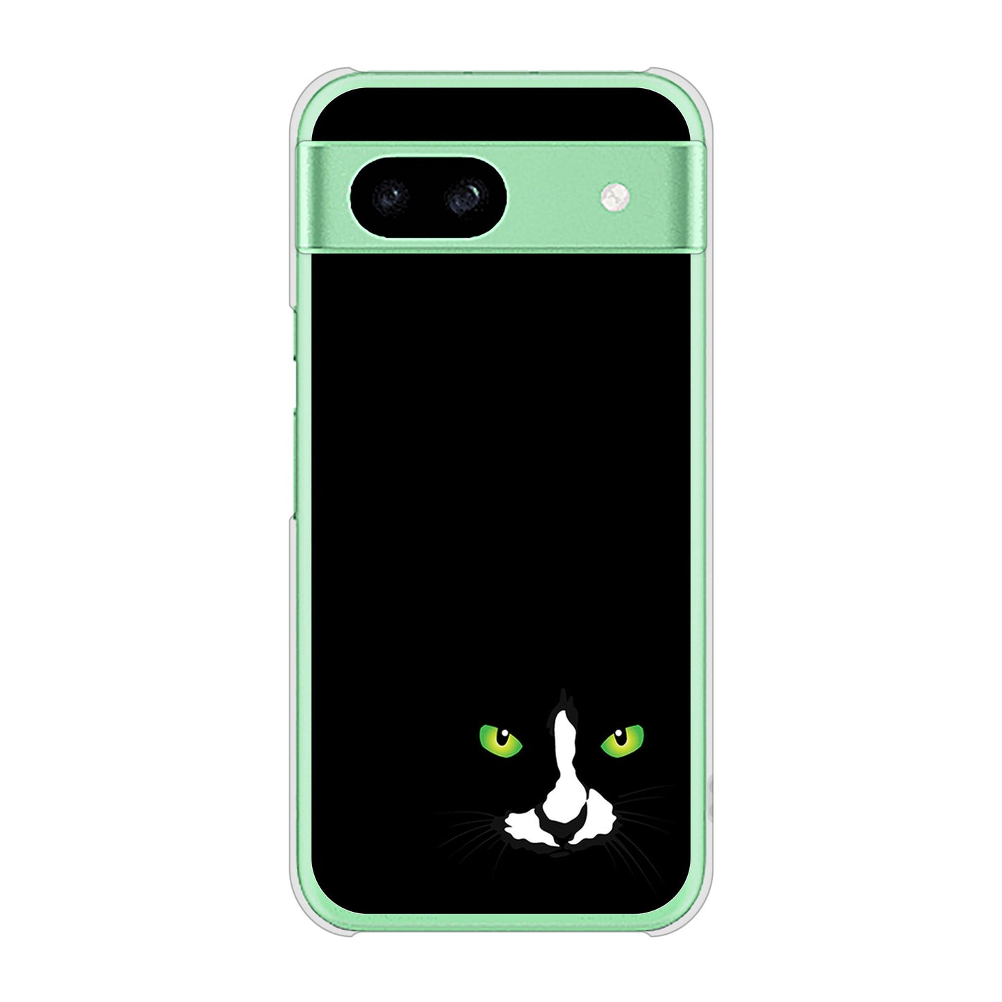 Google Pixel 8a 高画質仕上げ 背面印刷 ハードケース 【398 黒ネコ】