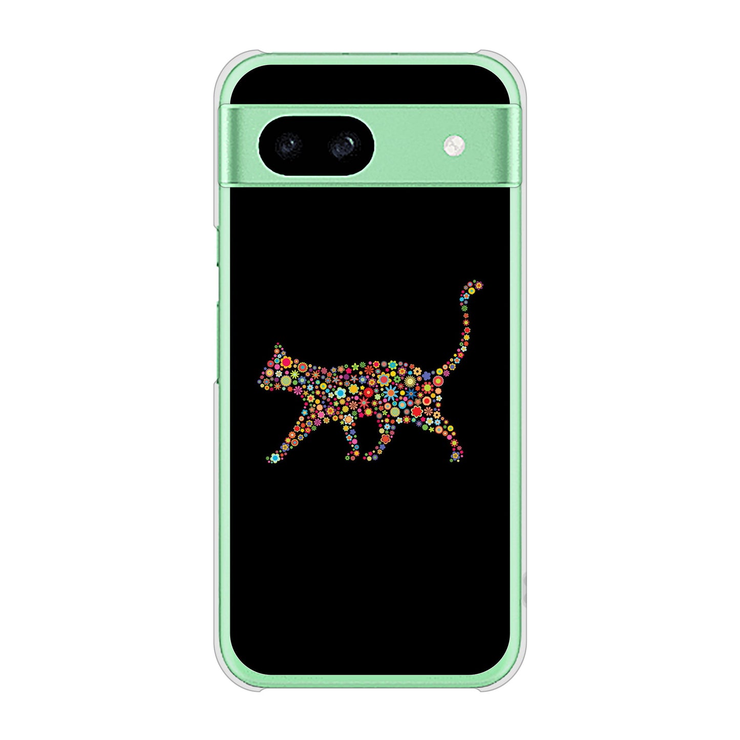 Google Pixel 8a 高画質仕上げ 背面印刷 ハードケース 【406 カラフルキャット】