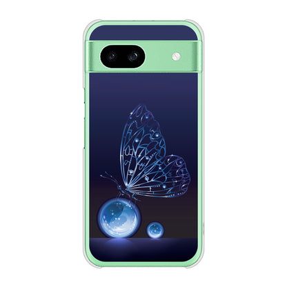 Google Pixel 8a 高画質仕上げ 背面印刷 ハードケースバタフライ