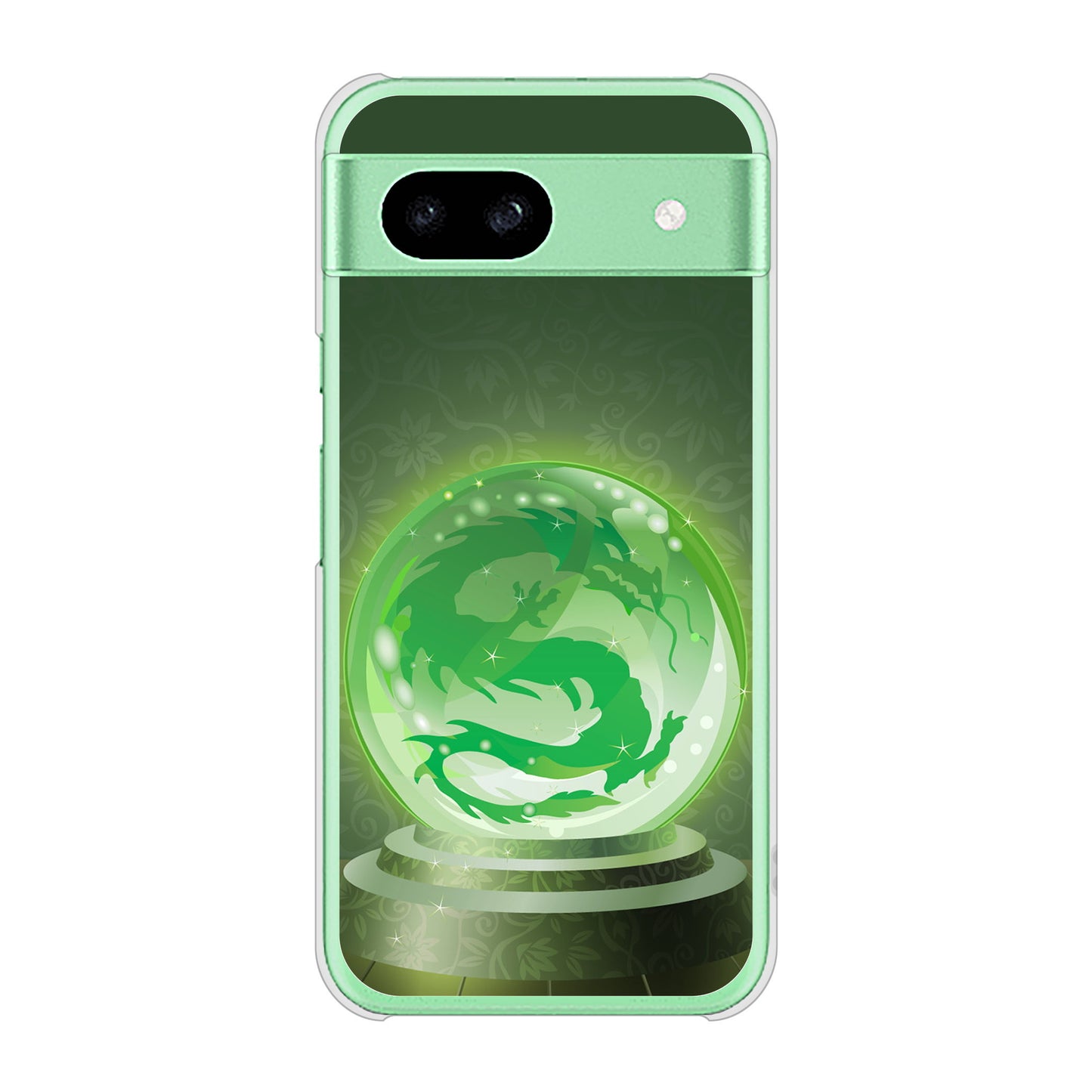 Google Pixel 8a 高画質仕上げ 背面印刷 ハードケース 【439 水晶に浮かぶ龍】