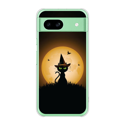 Google Pixel 8a 高画質仕上げ 背面印刷 ハードケース夜とネコ