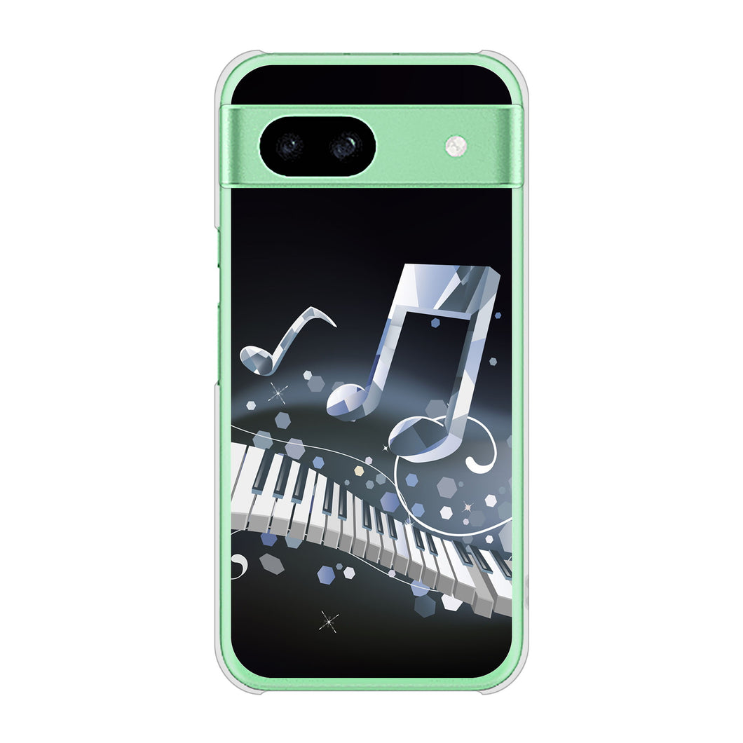 Google Pixel 8a 高画質仕上げ 背面印刷 ハードケース音符