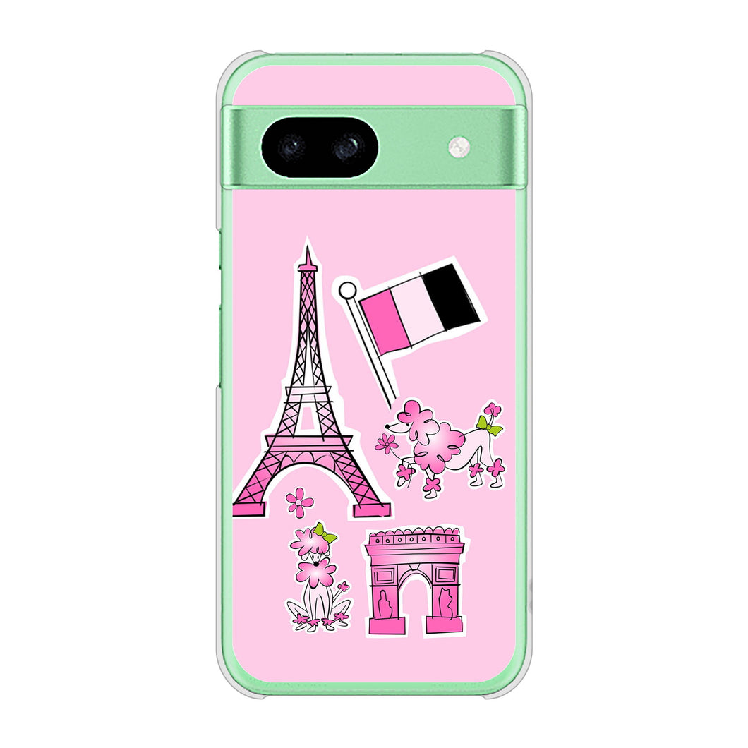 Google Pixel 8a 高画質仕上げ 背面印刷 ハードケースLOVE フランス