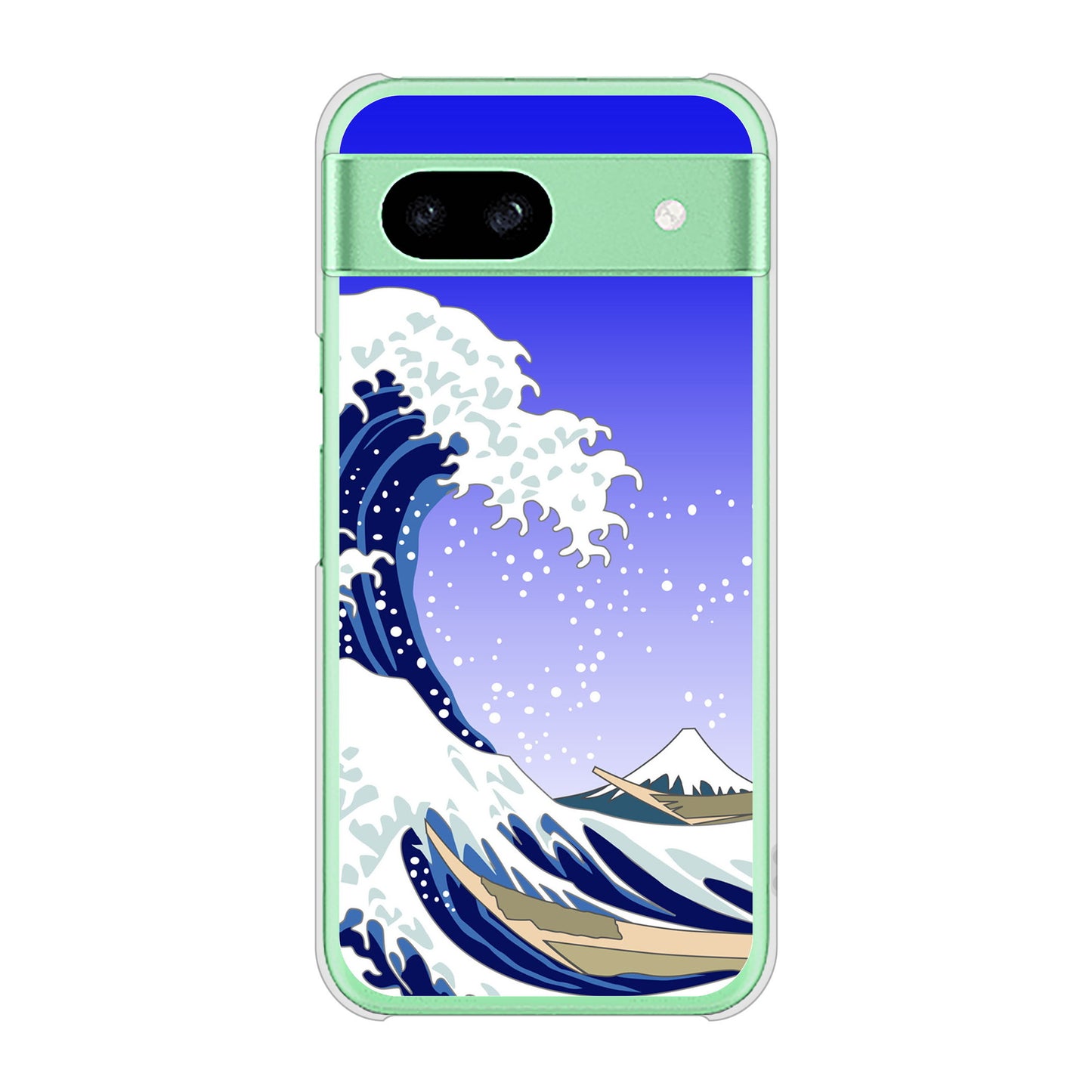 Google Pixel 8a 高画質仕上げ 背面印刷 ハードケース 【625 波に富士】