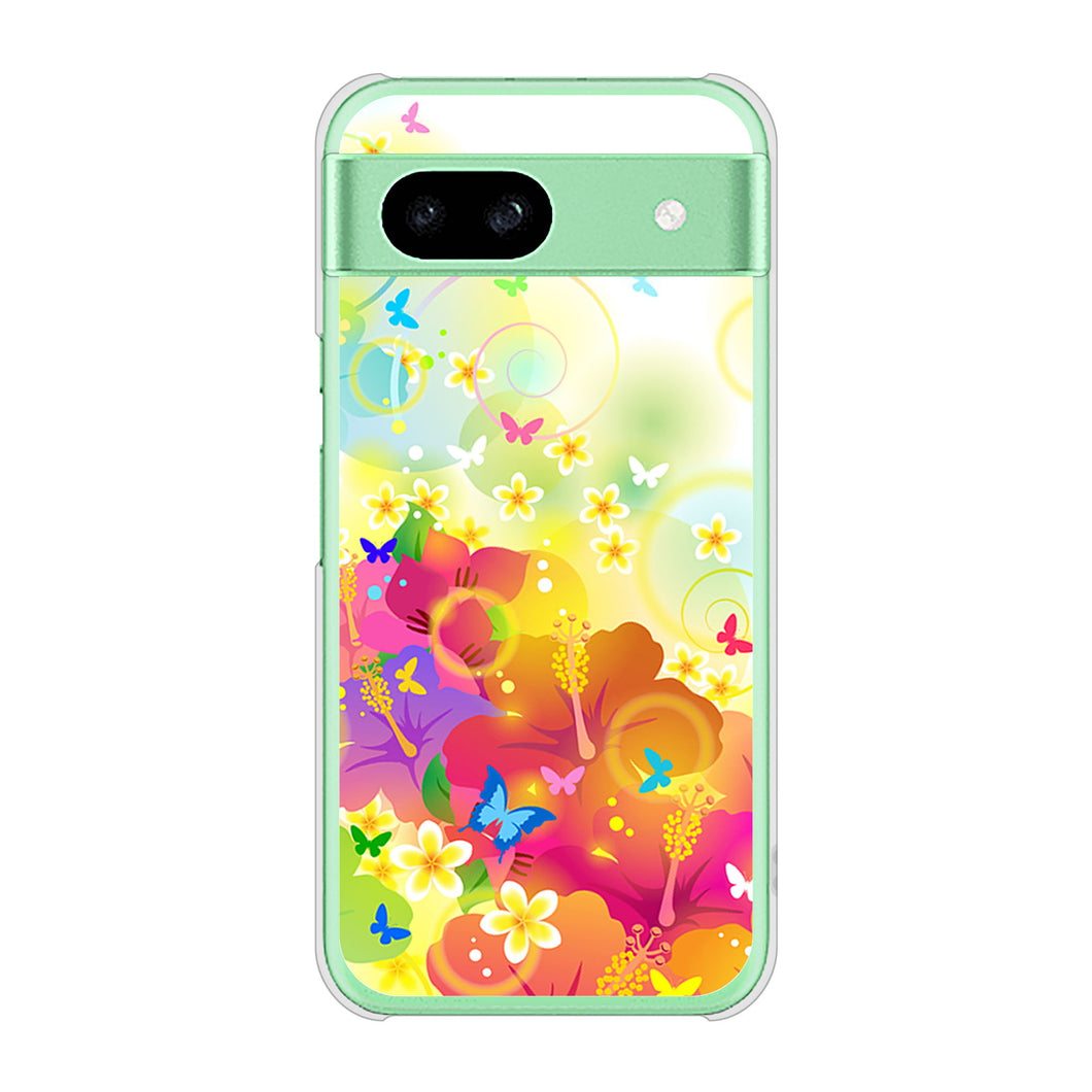 Google Pixel 8a 高画質仕上げ 背面印刷 ハードケースバタフライ