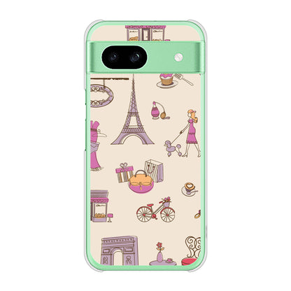 Google Pixel 8a 高画質仕上げ 背面印刷 ハードケースLOVE フランス