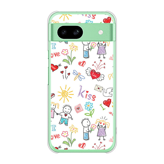 Google Pixel 8a 高画質仕上げ 背面印刷 ハードケースカップル＆ファミリー
