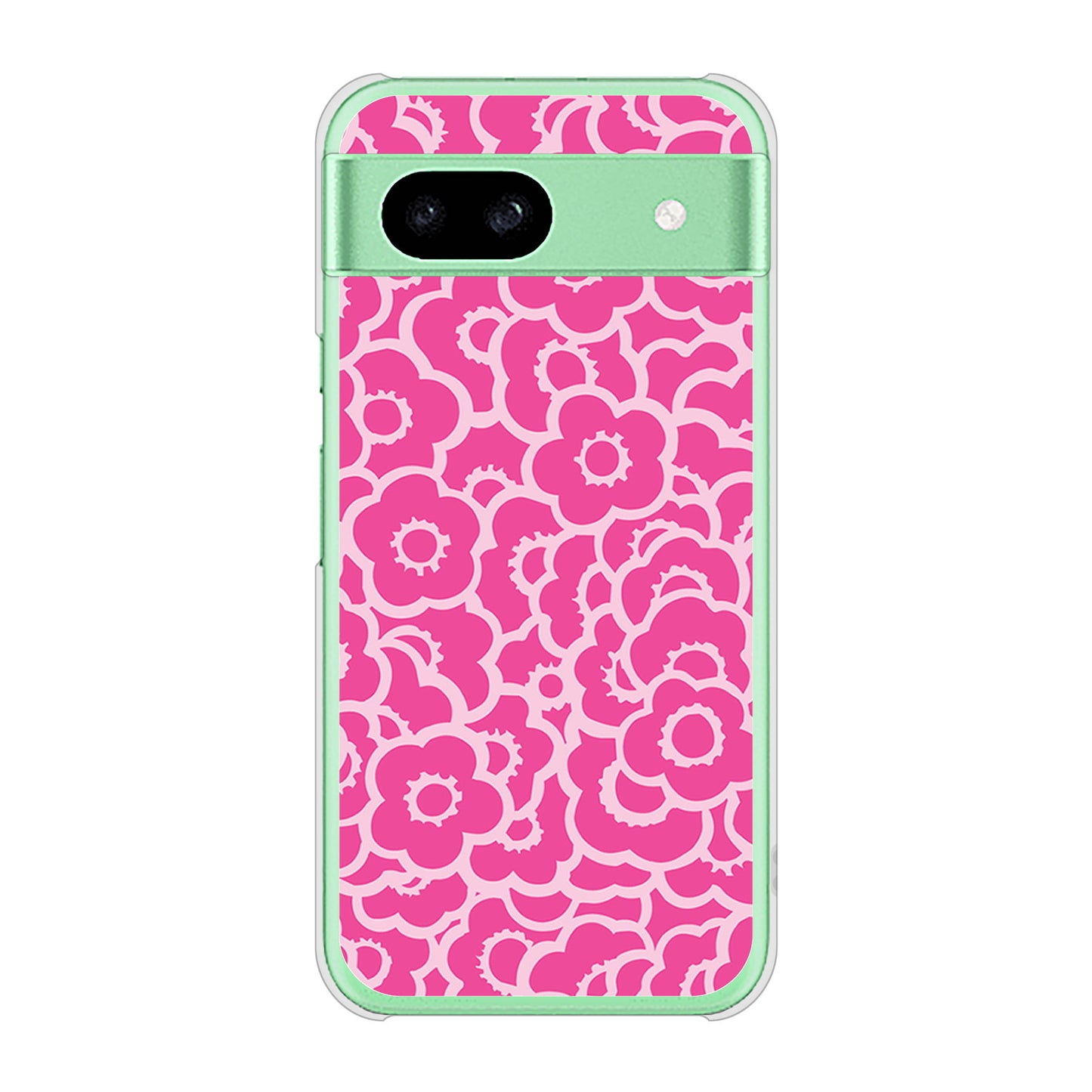 Google Pixel 8a 高画質仕上げ 背面印刷 ハードケース 【716 ピンクフラワー】