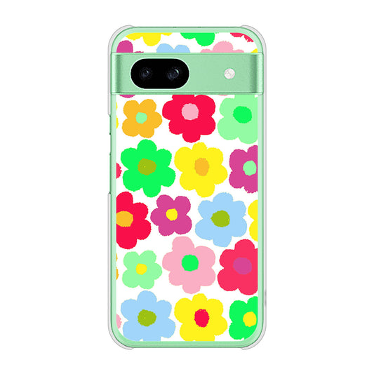Google Pixel 8a 高画質仕上げ 背面印刷 ハードケースルーズフラワー